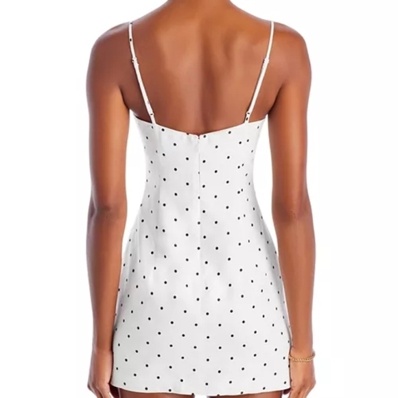 Bardot Joie Linen Mini Dress Women’s Straight Neck Slim Straps Lightweight Print - Picture 5 of 8